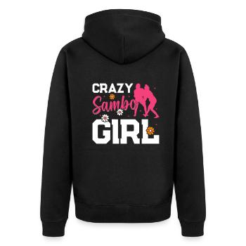Crazy Sambo Girl - Sambo Lutte Combat Sambo - Veste à capuche bio Premium Unisexe - noir - Dos - Nico (187cm)
