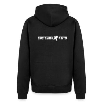 Sambo Arts Martiaux Sambo Fighter - Crazy Sambo - Veste à capuche bio Premium Unisexe - noir - Dos - Nico (187cm)