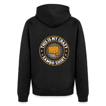 C’est ma chemise folle Sambo Fighter Sambo - Veste à capuche bio Premium Unisexe - noir - Dos - Nico (187cm)