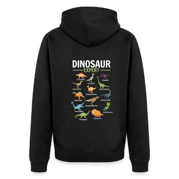 Expert en dinosaures dinosaures dinosaures - Veste à capuche bio Premium Unisexe - noir - Dos - Nico (187cm)