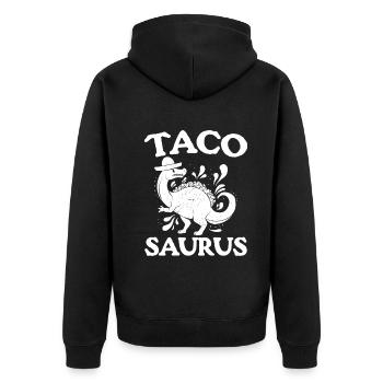 Drôle Dino Taco Taco Saurus Dinosaure - Veste à capuche bio Premium Unisexe - noir - Dos - Nico (187cm)