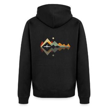 Watersports Kayaking Kayaker Canoeing - Unisex Premium Bio Zip Hoodie - Schwarz - Hinten - Nico (187cm)