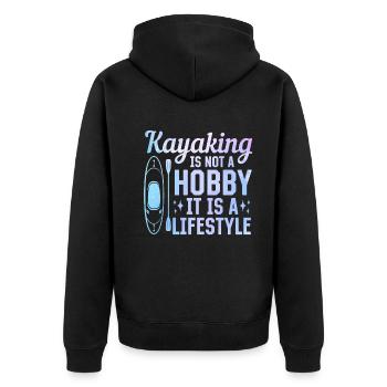 Le kayak n’est pas un passe-temps, c’est un mode de vie - - Veste à capuche bio Premium Unisexe - noir - Dos - Nico (187cm)