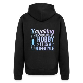 Le kayak n’est pas seulement un passe-temps, c’est un mode de vie - - Veste à capuche bio Premium Unisexe - noir - Dos - Nico (187cm)