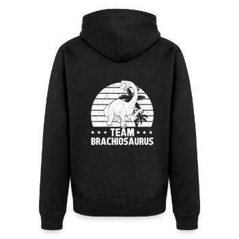 Équipe Brachiosaurus - Dinosaure Drôle Dino - Veste à capuche bio Premium Unisexe - noir - Dos - Nico (187cm)