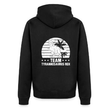 Équipe Tyrannosaurus Rex - Dinosaure Drôle Dino - Veste à capuche bio Premium Unisexe - noir - Dos - Nico (187cm)