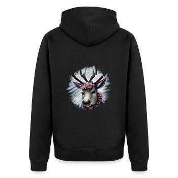 Noël des rennes - Veste à capuche bio Premium Unisexe - noir - Dos - Nico (187cm)