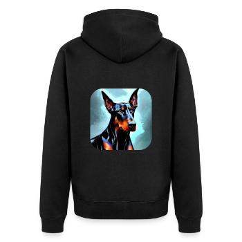 Doberman - Veste à capuche bio Premium Unisexe - noir - Dos - Nico (187cm)