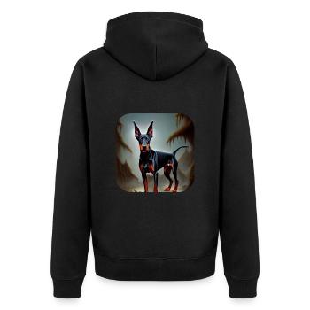 Doberman - Veste à capuche bio Premium Unisexe - noir - Dos - Nico (187cm)