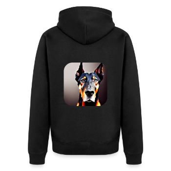 Doberman - Veste à capuche bio Premium Unisexe - noir - Dos - Nico (187cm)