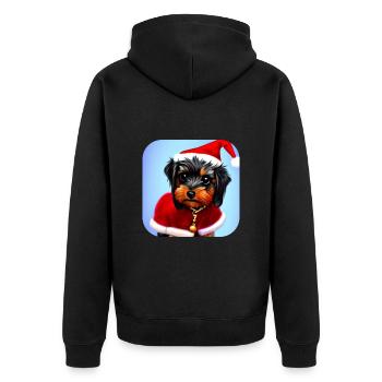 Yorkshire Terrier Chiot - Veste à capuche bio Premium Unisexe - noir - Dos - Nico (187cm)