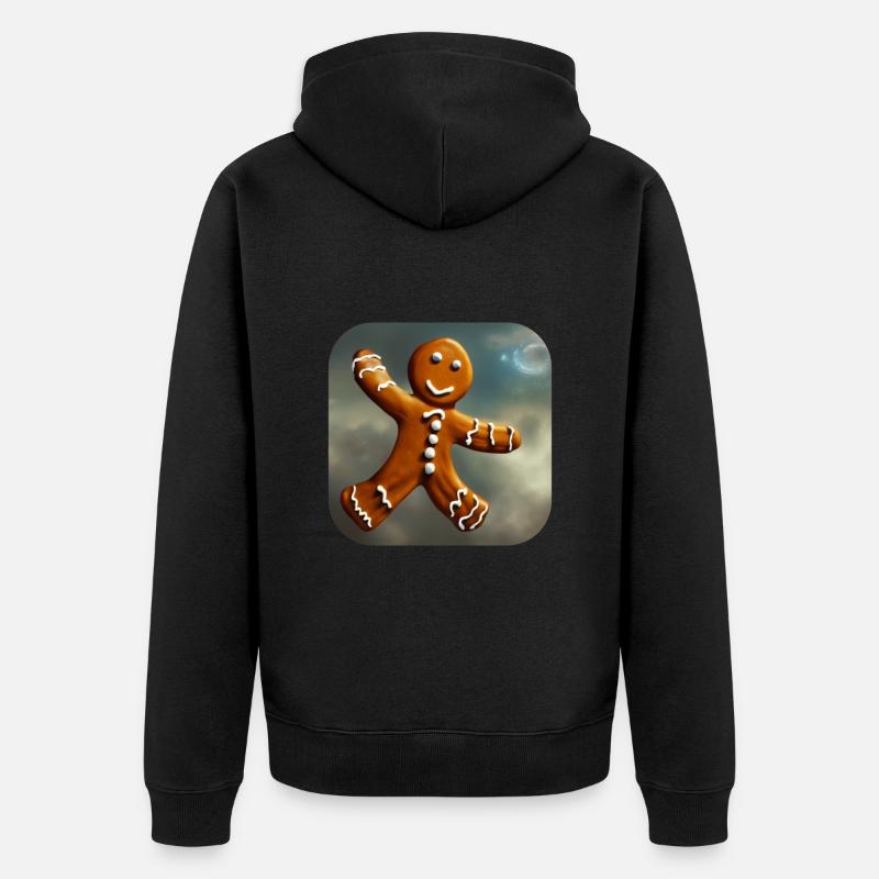 Pain d’épices de Noël - Veste à capuche bio Premium Unisexe - noir