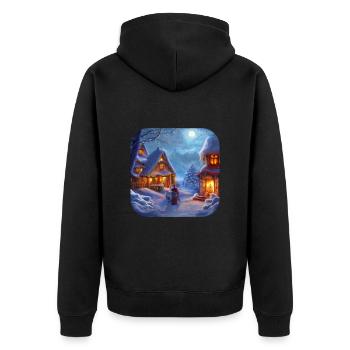Motif de Noël - Veste à capuche bio Premium Unisexe - noir - Dos - Nico (187cm)