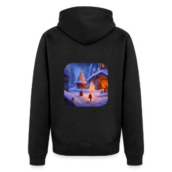 Motif de Noël - Veste à capuche bio Premium Unisexe - noir - Dos - Nico (187cm)