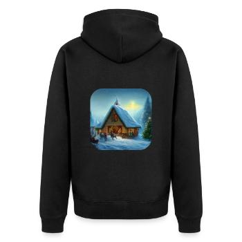 Motif de Noël - Veste à capuche bio Premium Unisexe - noir - Dos - Nico (187cm)