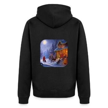 Motif de Noël - Veste à capuche bio Premium Unisexe - noir - Dos - Nico (187cm)