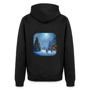 Motif de Noël - Veste à capuche bio Premium Unisexe - noir - Dos - Nico (187cm)