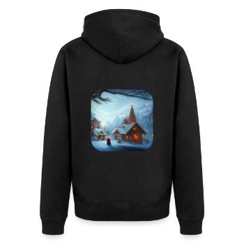 Motif de Noël - Veste à capuche bio Premium Unisexe - noir - Dos - Nico (187cm)