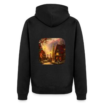 Motif de Noël - Veste à capuche bio Premium Unisexe - noir - Dos - Nico (187cm)