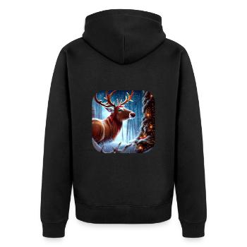 Noël des rennes - Veste à capuche bio Premium Unisexe - noir - Dos - Nico (187cm)