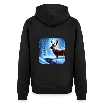 Noël des rennes - Veste à capuche bio Premium Unisexe - noir - Dos - Nico (187cm)