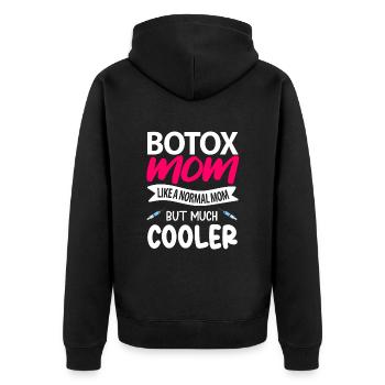 Botox - Unisex Premium Bio Zip Hoodie - Schwarz - Hinten - Nico (187cm)