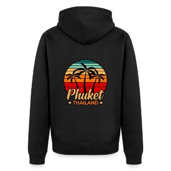 Thaïlande - Veste à capuche bio Premium Unisexe - noir - Dos - Nico (187cm)