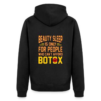 Botox - Unisex Premium Bio Zip Hoodie - Schwarz - Hinten - Nico (187cm)