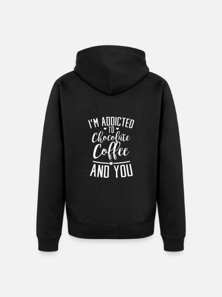Kaffee - Unisex Premium Bio Zip Hoodie - Schwarz