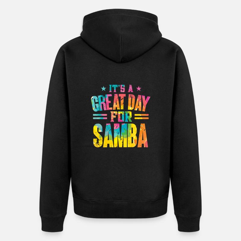 Samba - Unisex Premium Bio Zip Hoodie - Schwarz