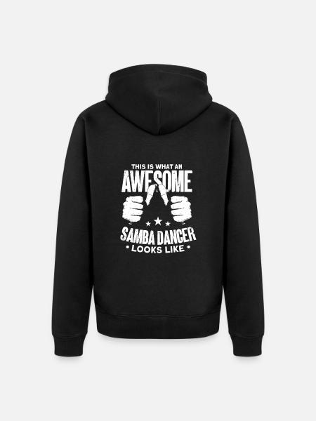 Samba - Unisex Premium Bio Zip Hoodie - Schwarz