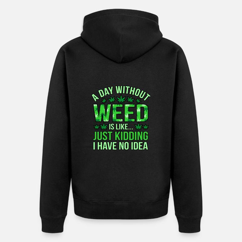 Cannabis - Veste à capuche bio Premium Unisexe - noir