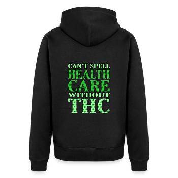 Cannabis - Veste à capuche bio Premium Unisexe - noir - Dos - Nico (187cm)