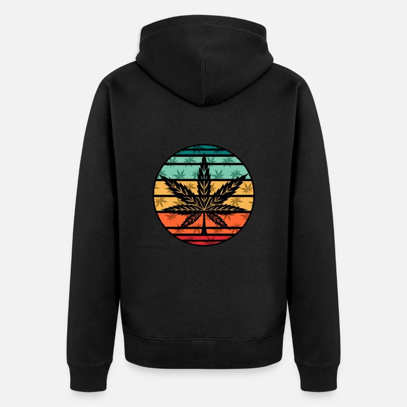 Cannabis - Veste à capuche bio Premium Unisexe - noir