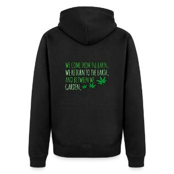 Cannabis - Veste à capuche bio Premium Unisexe - noir - Dos - Nico (187cm)