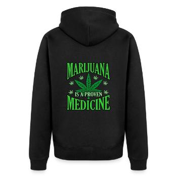 Cannabis - Veste à capuche bio Premium Unisexe - noir - Dos - Nico (187cm)