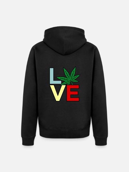 Cannabis - Unisex Premium Organic Zip Hoodie - black