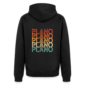 Plano Texas - Veste à capuche bio Premium Unisexe - noir - Dos - Nico (187cm)