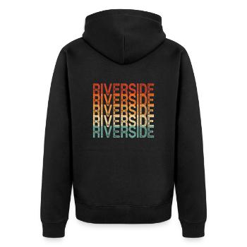 Riverside Californie - Veste à capuche bio Premium Unisexe - noir - Dos - Nico (187cm)