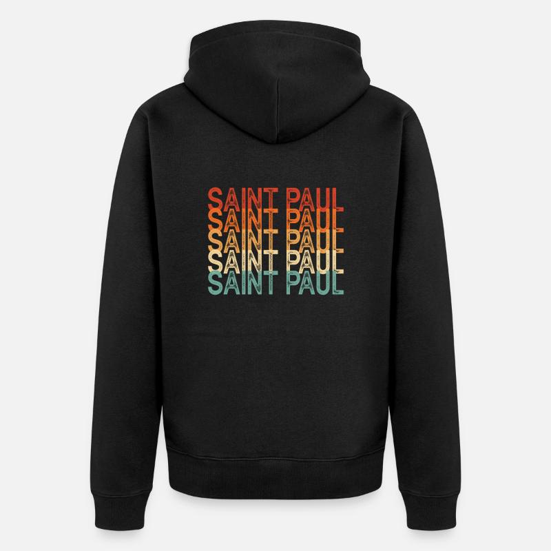 Saint Paul Minnesota - Veste à capuche bio Premium Unisexe - noir