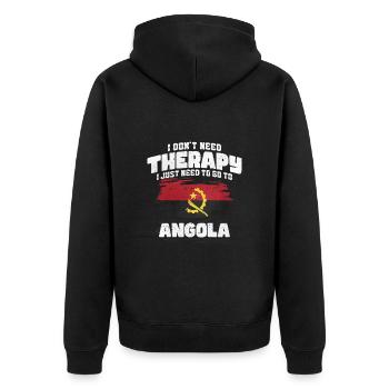 Angola - Veste à capuche bio Premium Unisexe - noir - Dos - Nico (187cm)