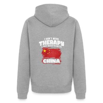 Chine - Veste à capuche bio Premium Unisexe - gris chiné - Dos - Nico (187cm)