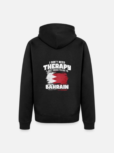 Bahrain - Unisex Premium Organic Zip Hoodie - black