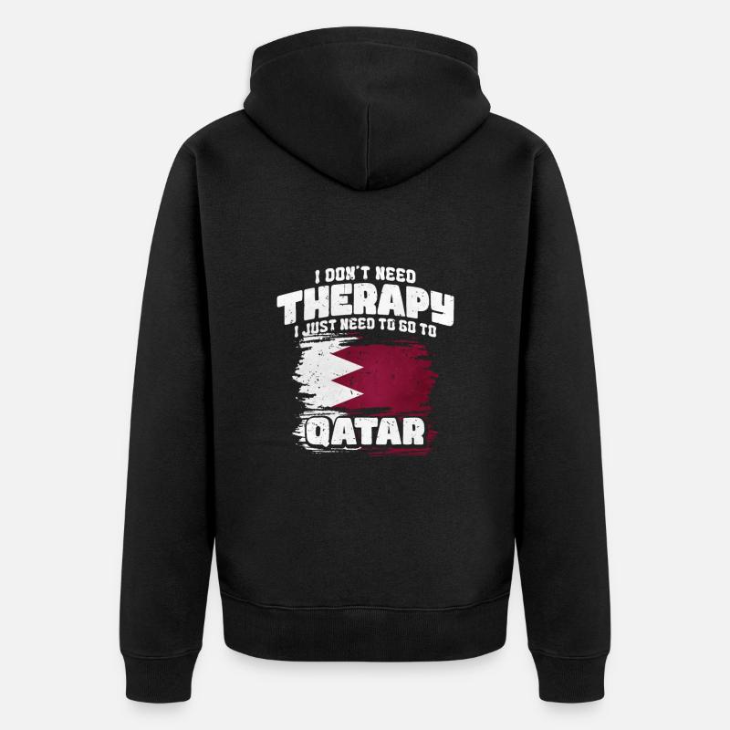 Qatar - Veste à capuche bio Premium Unisexe - noir