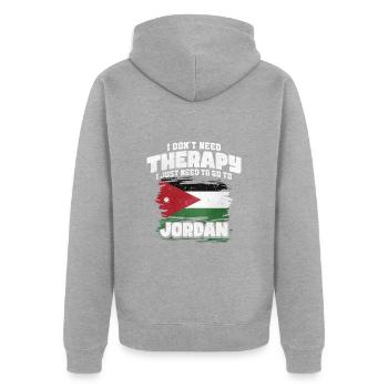 Jordanie - Veste à capuche bio Premium Unisexe - gris chiné - Dos - Nico (187cm)