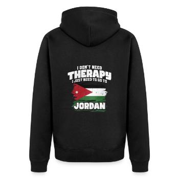 Jordanie - Veste à capuche bio Premium Unisexe - noir - Dos - Nico (187cm)