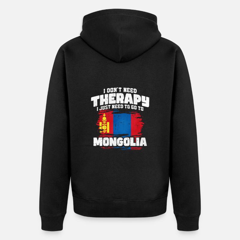 Mongolie - Veste à capuche bio Premium Unisexe - noir