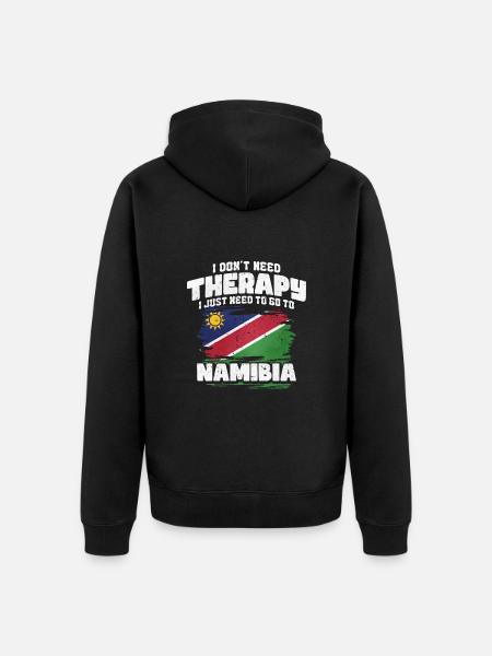 Namibia - Unisex Premium Organic Zip Hoodie - black
