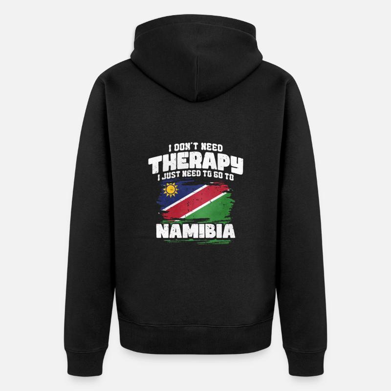 Namibia - Unisex Premium Bio Zip Hoodie - Schwarz