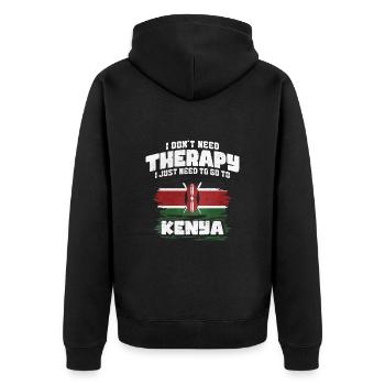 Kenya - Veste à capuche bio Premium Unisexe - noir - Dos - Nico (187cm)
